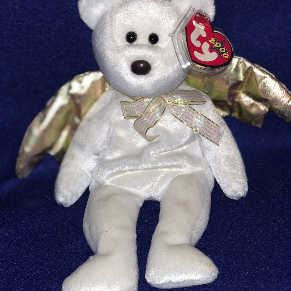 TY Beanie Halo II Angel Bear Plush